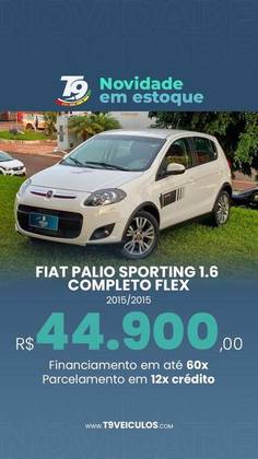 FIAT PALIO 1.6 MPI SPORTING 16V FLEX 4P MANUAL FIAT PALIO 1.6 MPI SPORTING 16V FLEX 4P MANUAL
